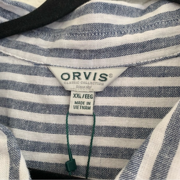 Orvis Top NWT Linen Blend Button Up Size XXL - Picture 11 of 15